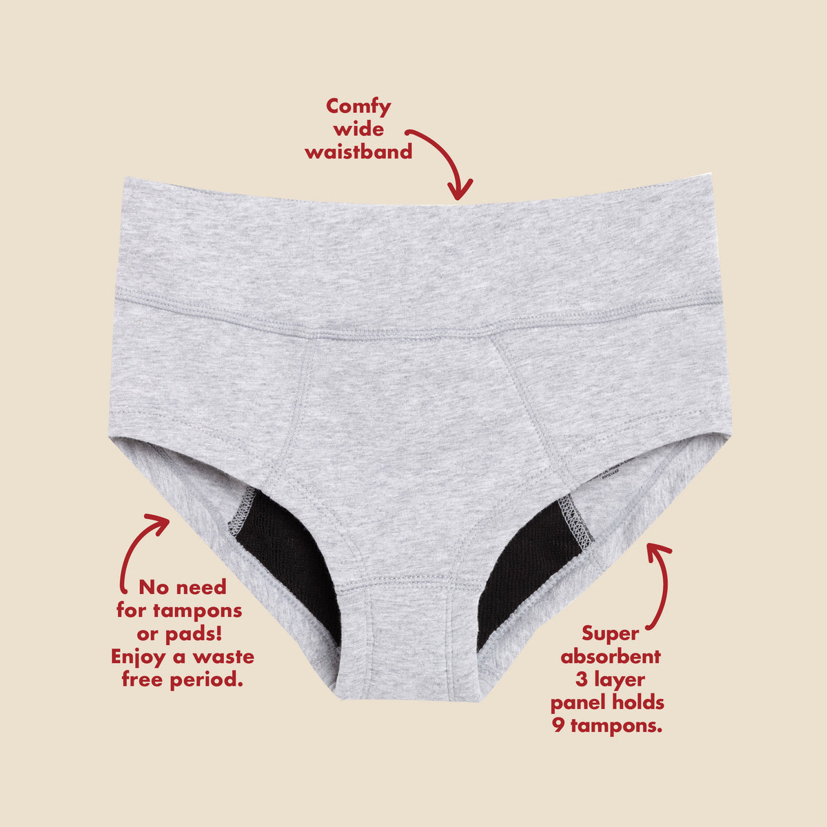 Period Underwear, Boyshorts, Absorbent, Period Panties for Teens, Plus Size  Period Underwear for Women