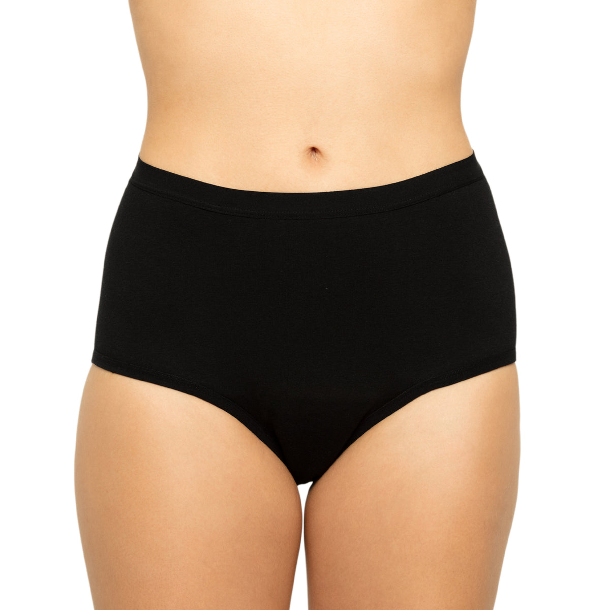 Absorbency Urinary Incontinence Underwear for Women, Seamless Leak Proof  Cotton High Waist Panties (50ML), S(Black)