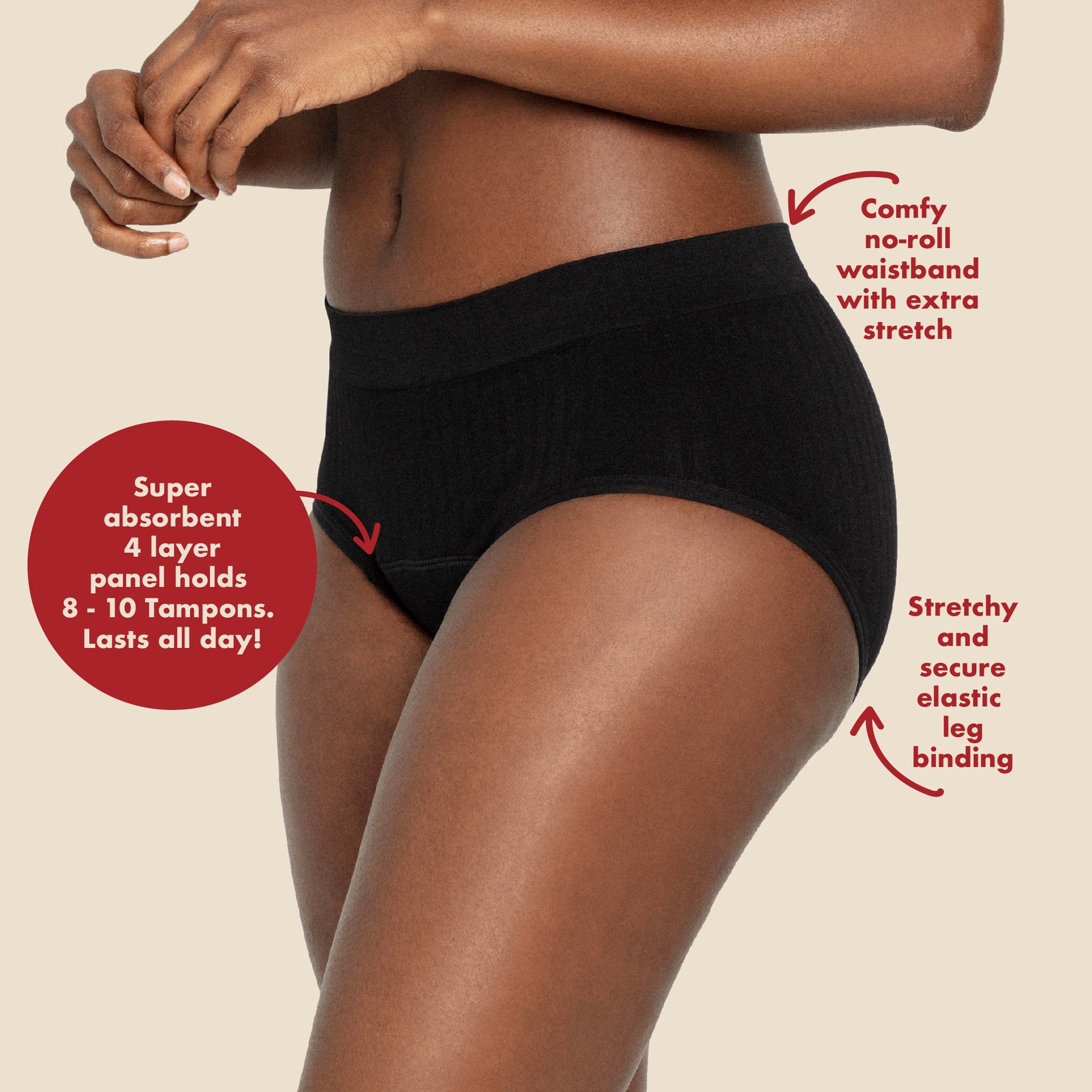The Bikini Period. in Sporty Stretch For Heavy Flows – The Period Company
