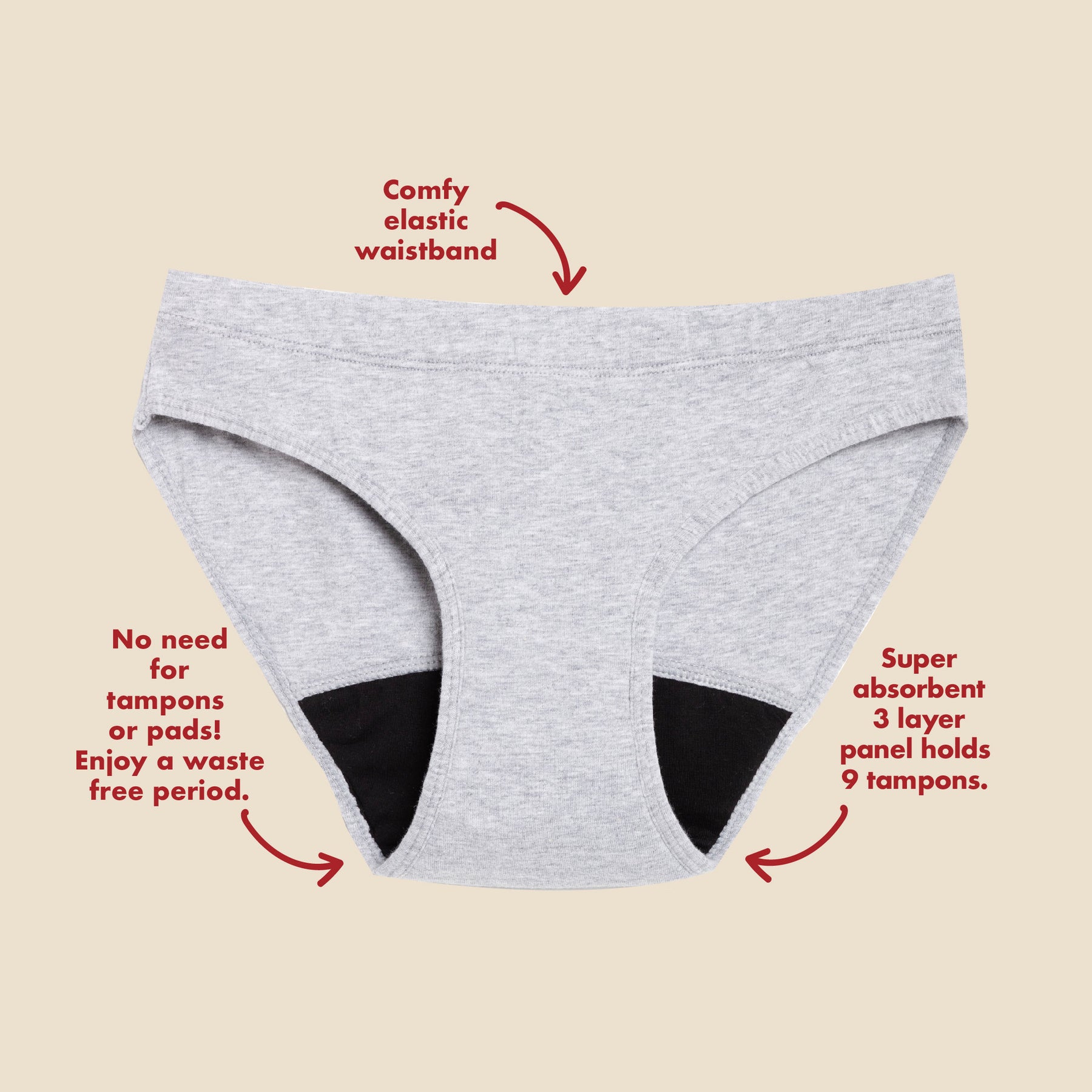 Finihen Teens Girls Period Bikini Underwear Cotton Panties For First Period  Starter Kids Briefs