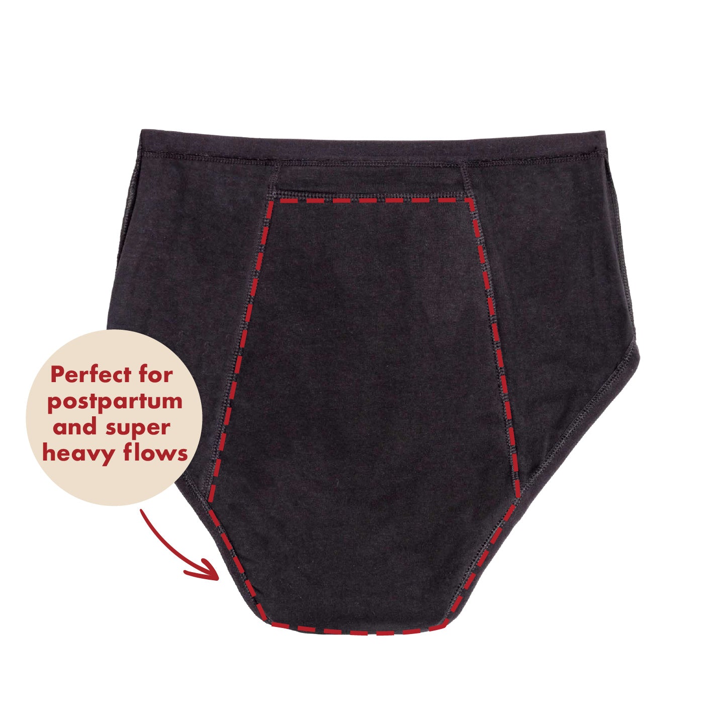 The High Waisted Period. in Organic Cotton For Heavy Flows – The
